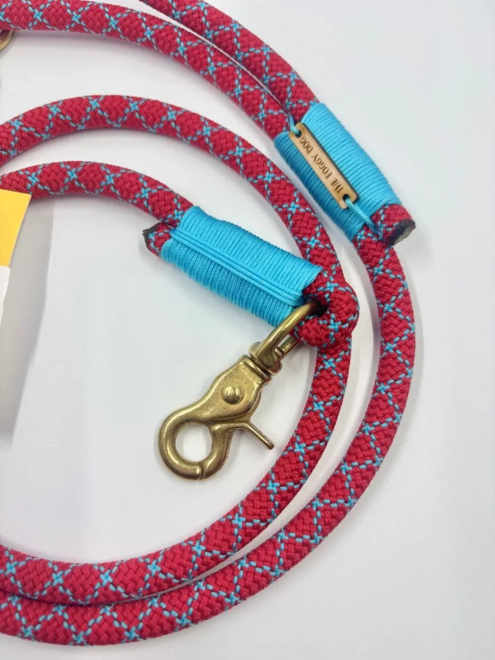 NWT The Foggy Dog Climbing Rope Leash Red and Blue Double Diamond Durable 4 Feet